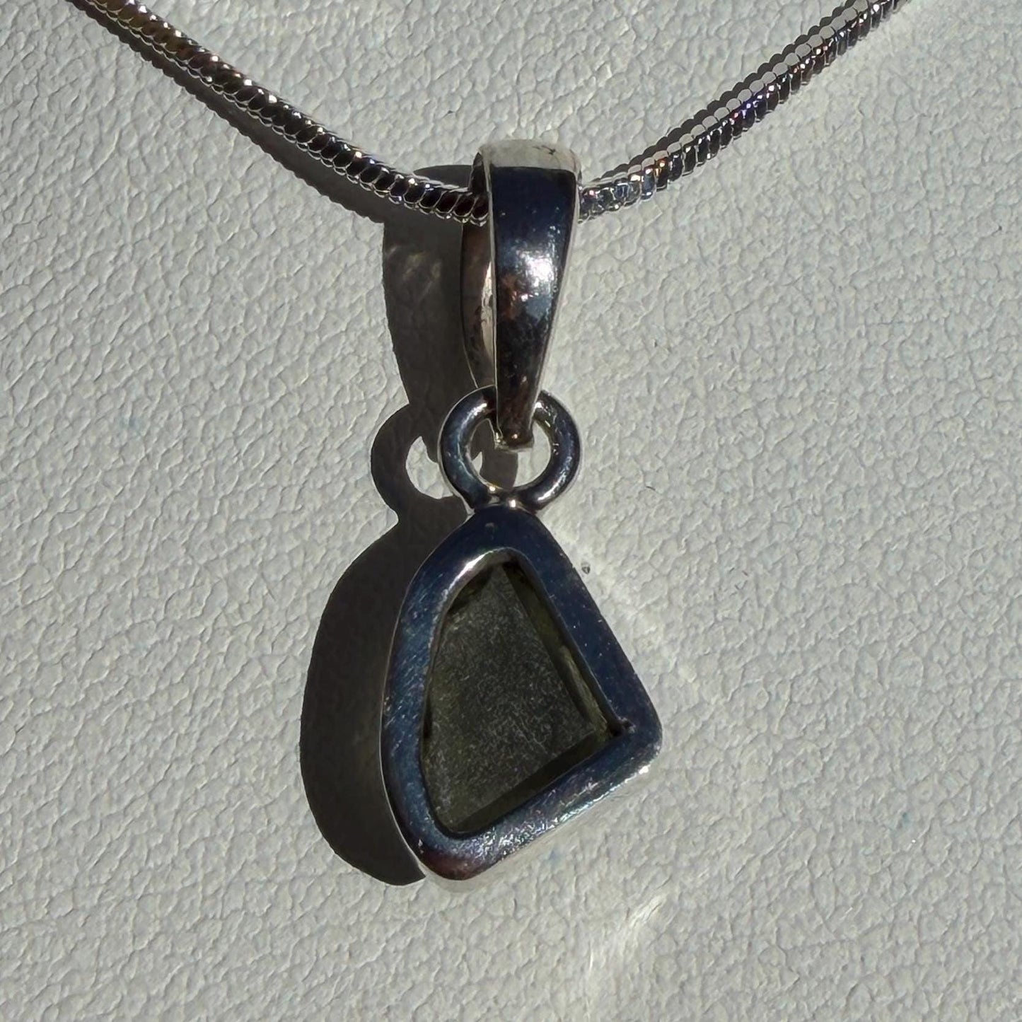 Authentic Moldavite Tektite Pendant: Czech Republic, Reiki Energy, 1.51g