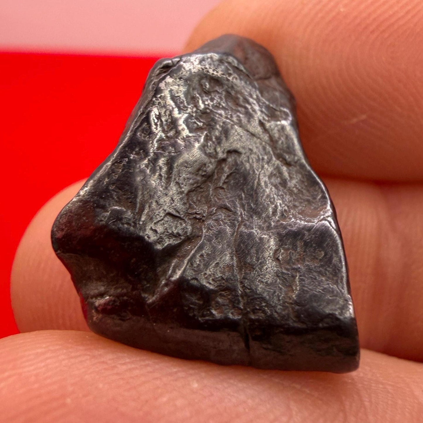 Agoudal Iron Meteorite Specimen: Authentic Meteorite, IIAB Hexahedrite, 7.42 grams