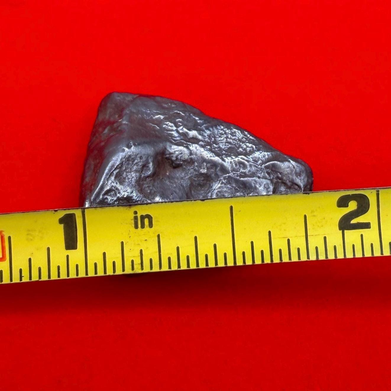 Agoudal Iron Meteorite Specimen: Authentic Meteorite, IIAB Hexahedrite, 7.42 grams