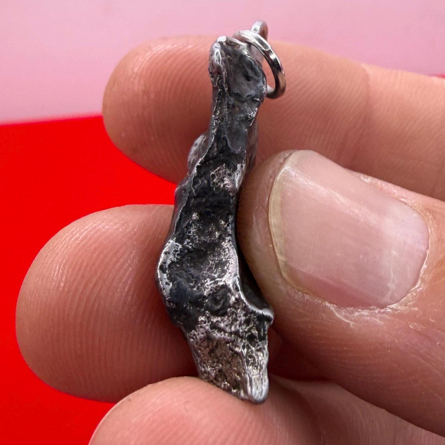 Sikhote-Alin Iron Meteorite Pendant: Astronomy Space Gift, 9.51g