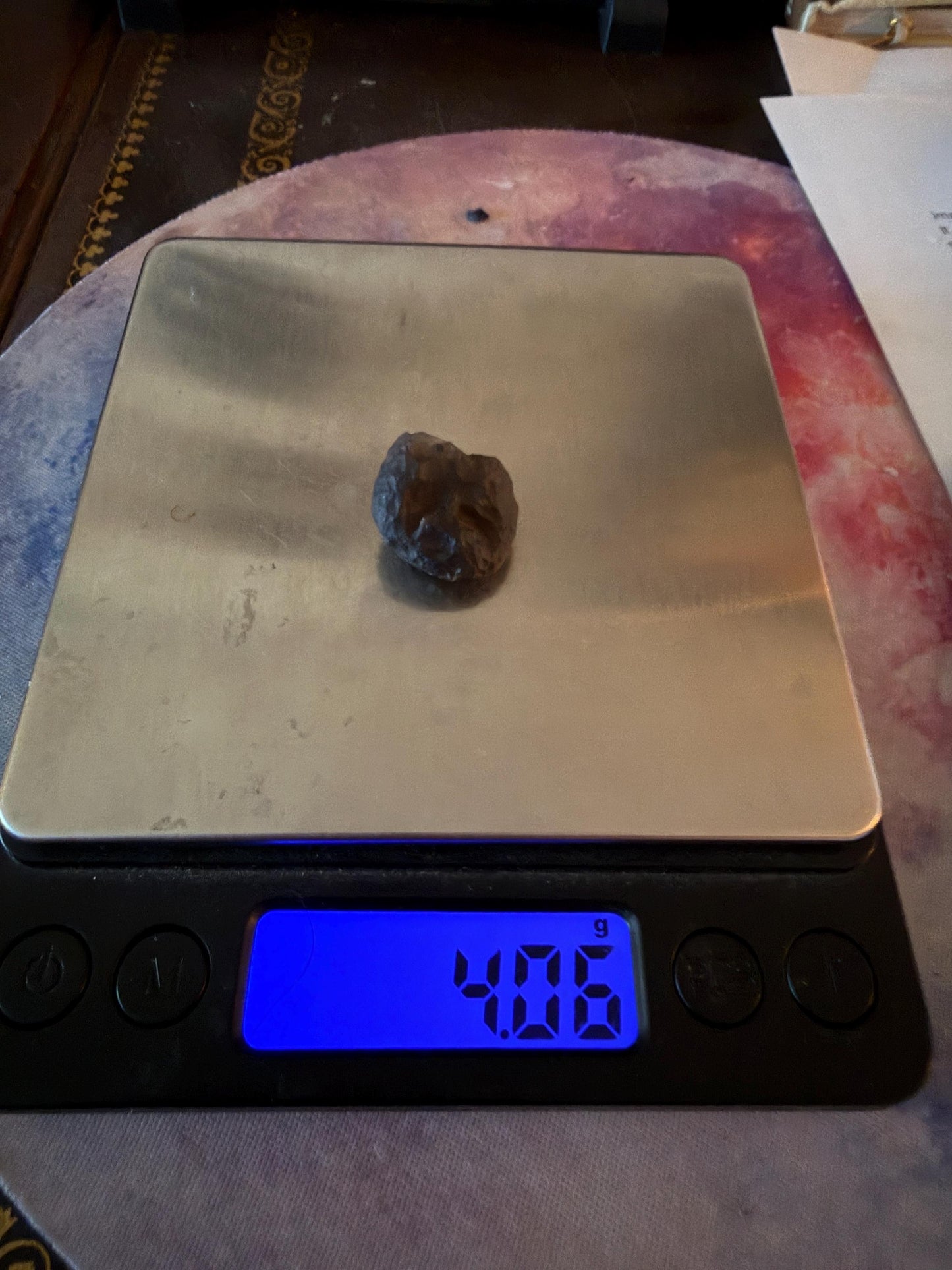 Saffordite Stone: Rare Cintamani, Arizona Tektite -4.06 Grams