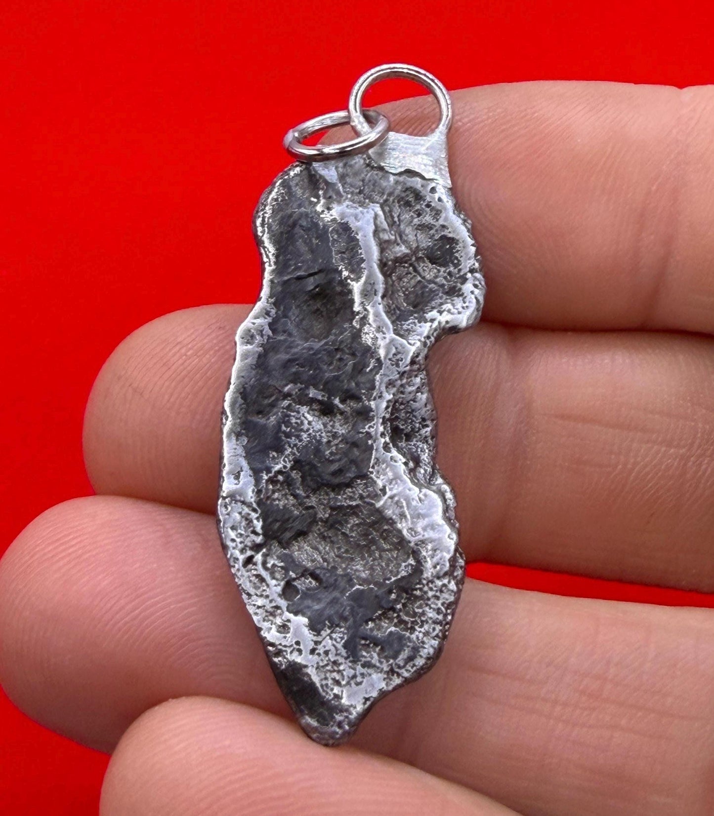 Sikhote-Alin Iron Meteorite Pendant: Astronomy Space Gift, 8.35g