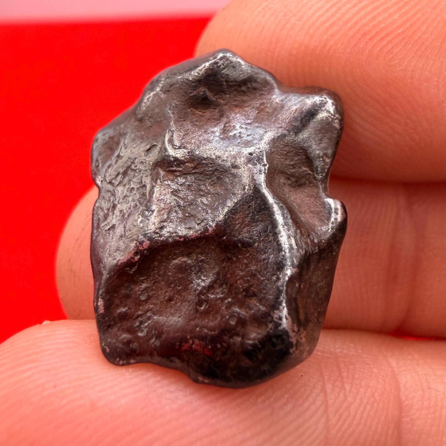 Agoudal Iron Meteorite Specimen: Authentic Meteorite, IIAB Hexahedrite, 8.09 grams