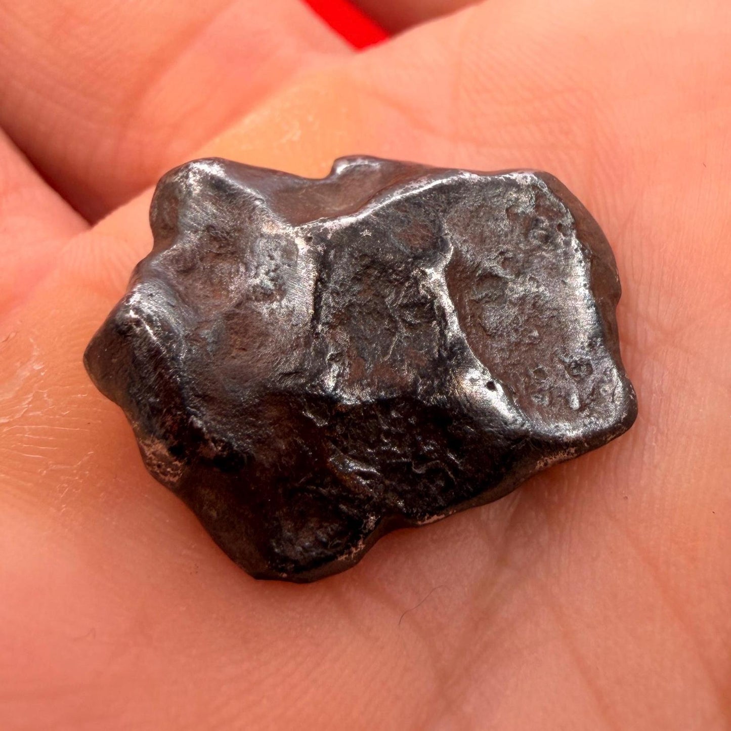 Agoudal Iron Meteorite Specimen: Authentic Meteorite, IIAB Hexahedrite, 8.09 grams