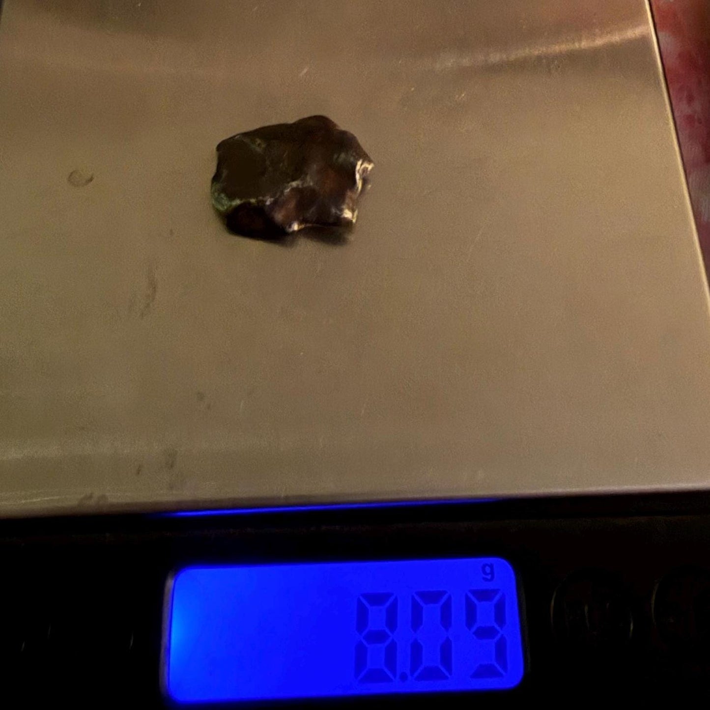 Agoudal Iron Meteorite Specimen: Authentic Meteorite, IIAB Hexahedrite, 8.09 grams