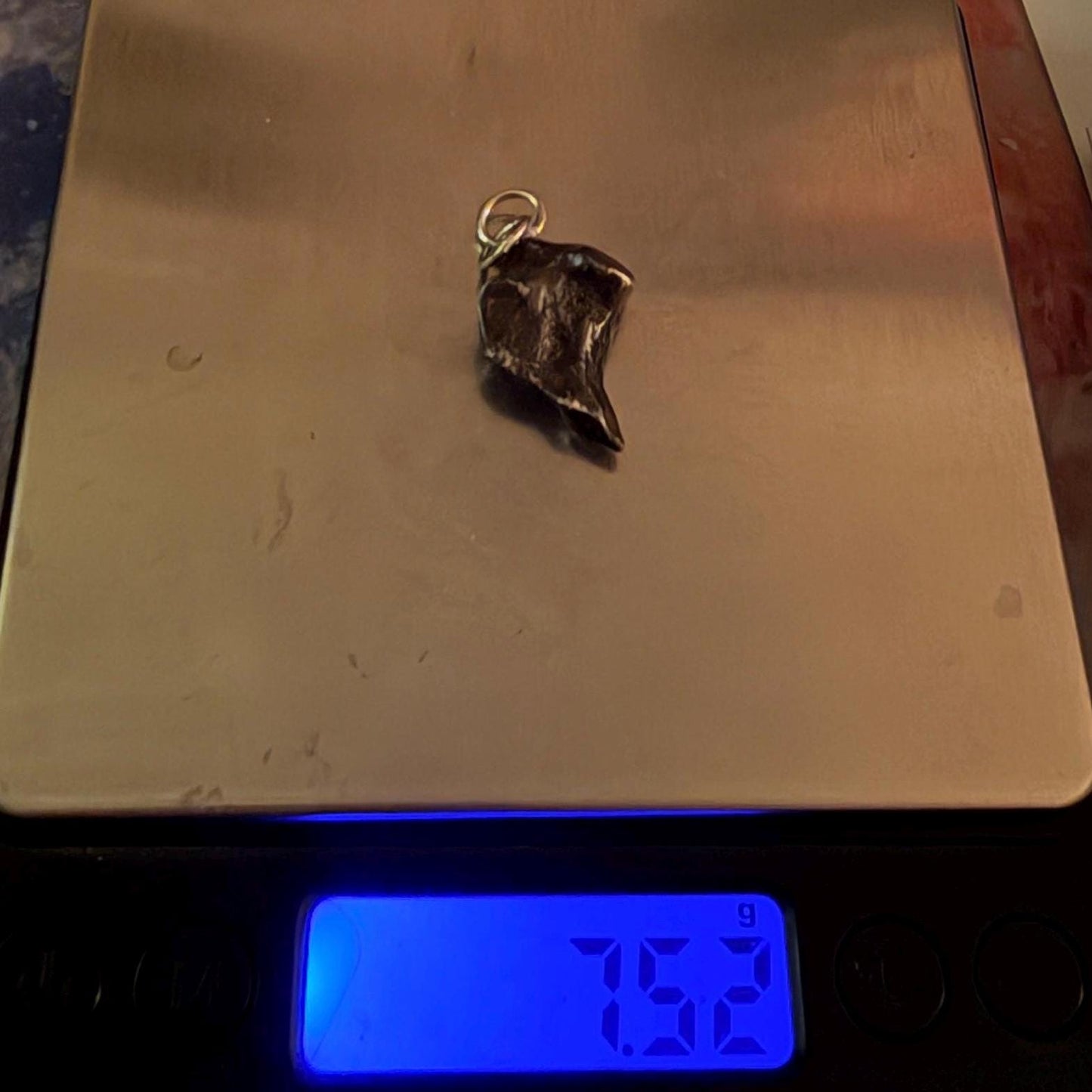 Agoudal Iron Meteorite Pendant: Handmade Astronomy Space Gift, Cosmic Pendant, 7.52 grams