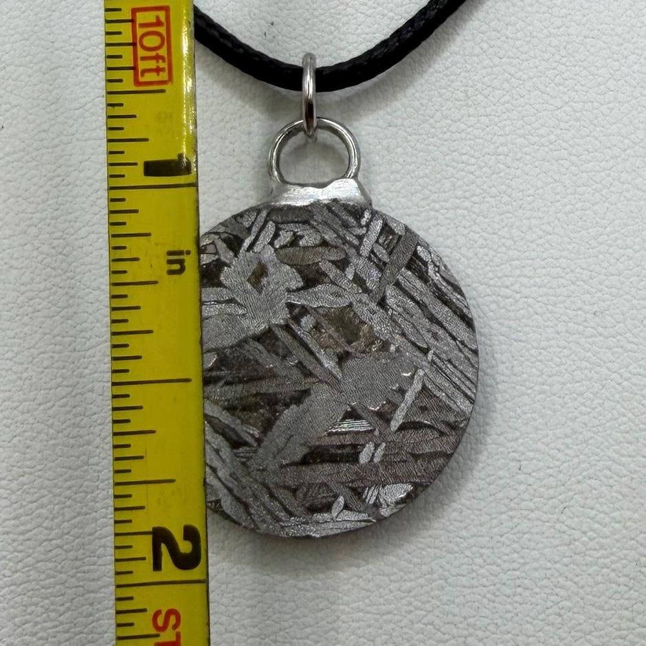 Aletai Meteorite Pendant, Space Jewelry, Etched Iron Widmanstätten 12.11g