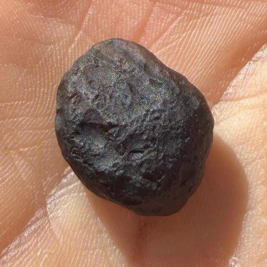 Saffordite Stone: Rare Cintamani, Arizona Tektite -2.57 Grams