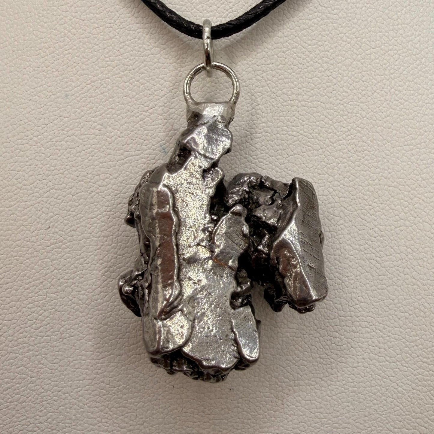 Campo del Cielo Meteorite Pendant: Iron Astronomy Jewelry, Moving Piece, Jigsaw piece, 26.24 grams