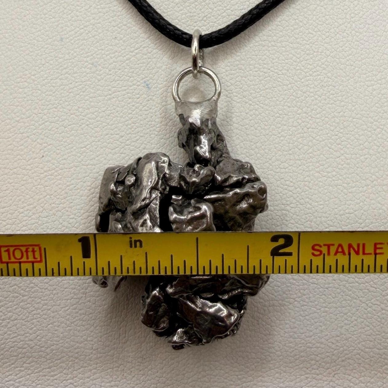 Campo del Cielo Meteorite Pendant: Iron Astronomy Jewelry, Moving Piece, Jigsaw piece, 26.24 grams