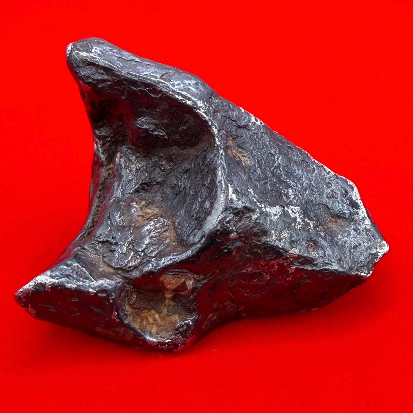 Agoudal Iron Meteorite Specimen: Sculptural Meteorite, Authentic Meteorite, IIAB Hexahedrite, 80.60 grams