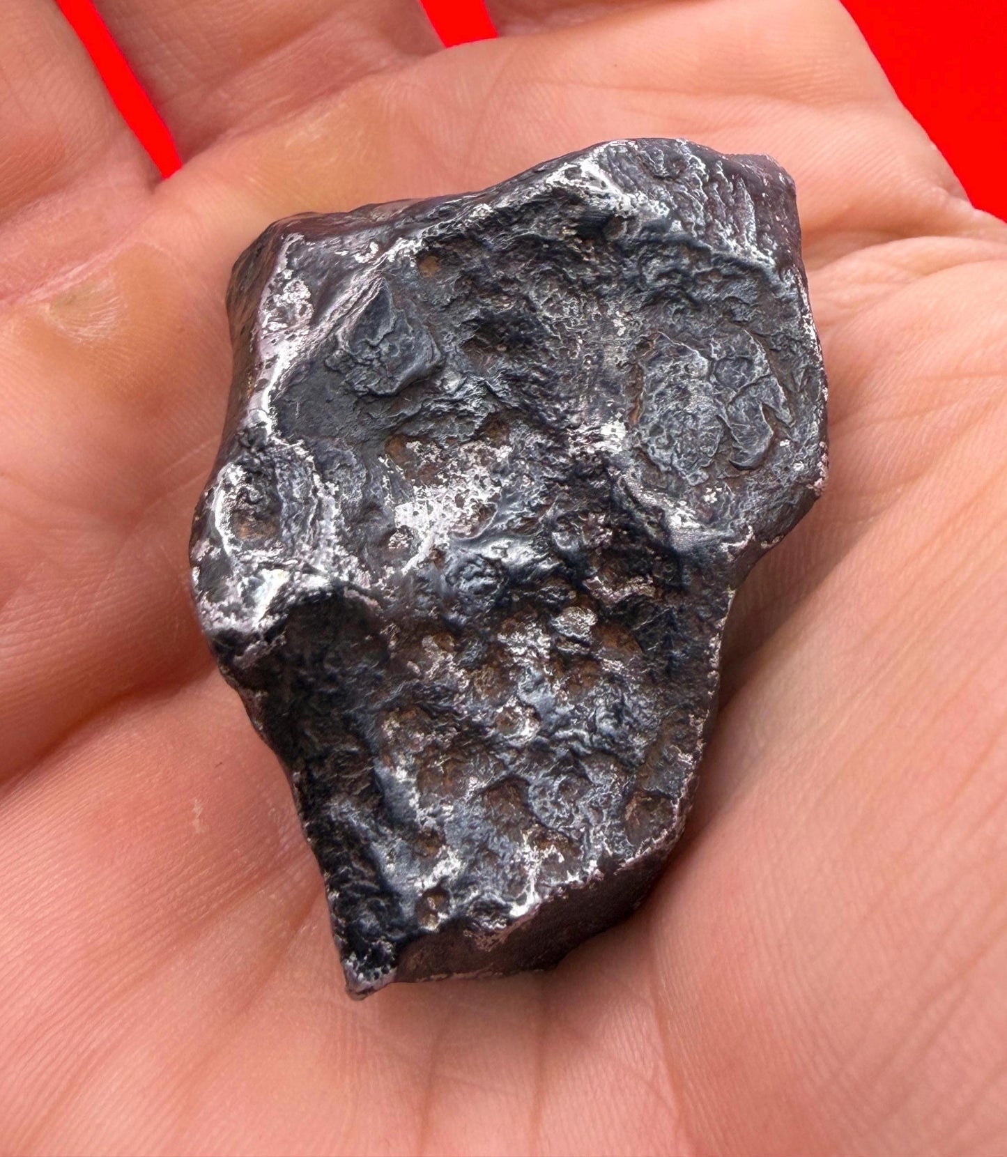 Agoudal Iron Meteorite Specimen: Sculptural Meteorite, Authentic Meteorite, IIAB Hexahedrite, 80.60 grams