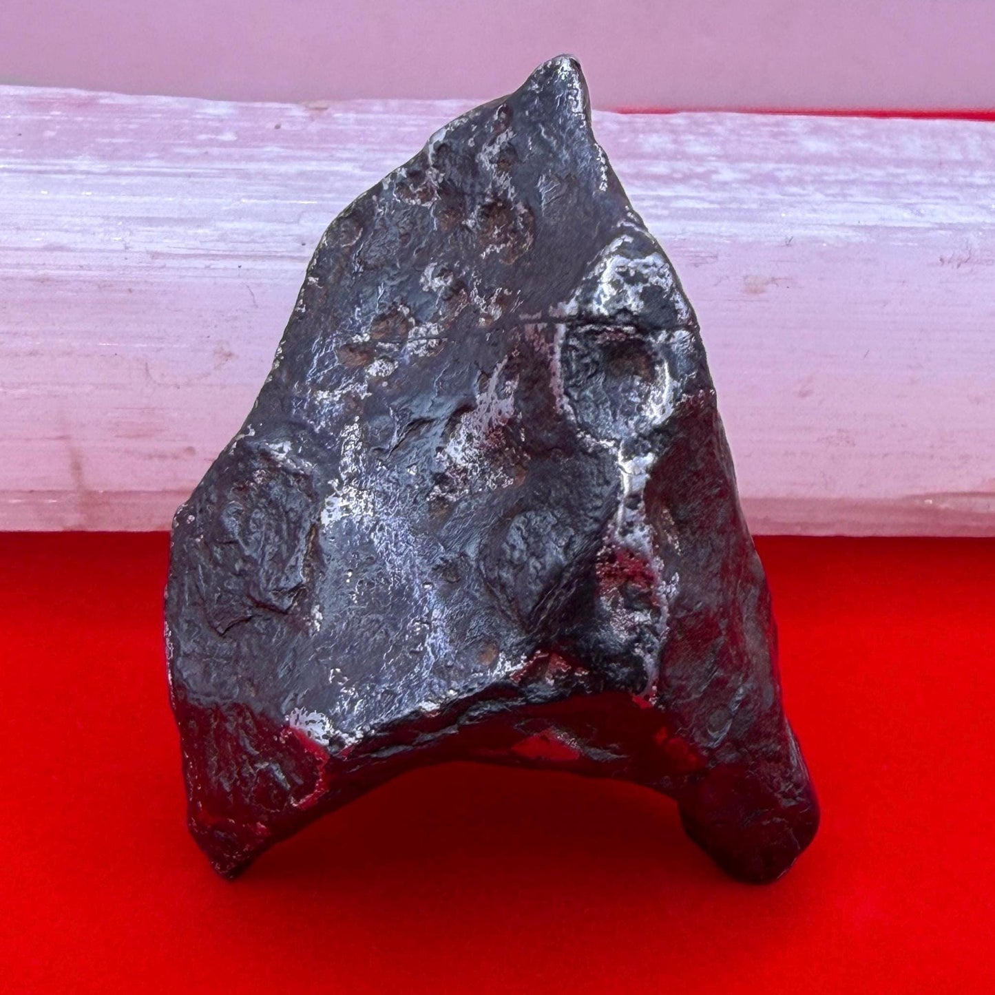 Agoudal Iron Meteorite Specimen: Sculptural Meteorite, Authentic Meteorite, IIAB Hexahedrite, 80.60 grams