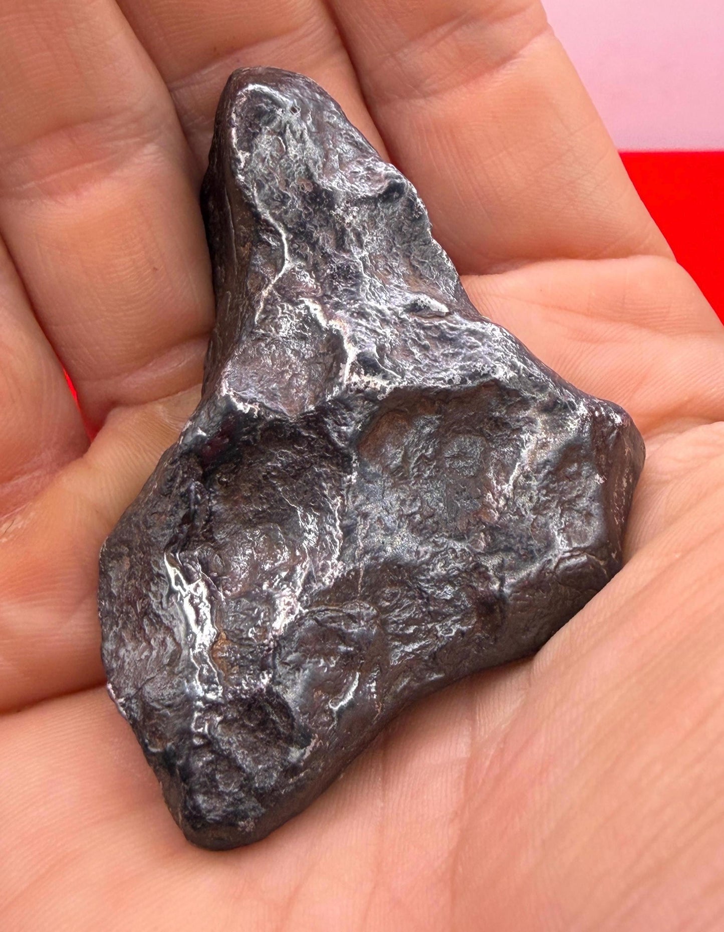 Agoudal Iron Meteorite Specimen: Sculptural Meteorite, Authentic Meteorite, IIAB Hexahedrite, 110.41 grams