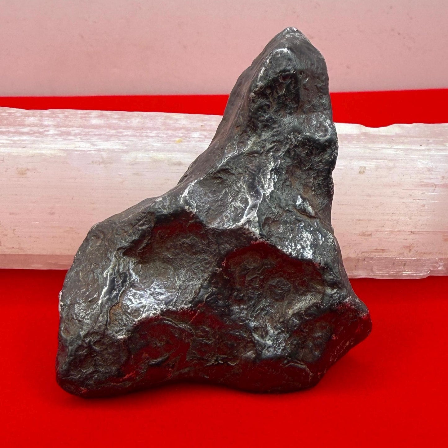 Agoudal Iron Meteorite Specimen: Sculptural Meteorite, Authentic Meteorite, IIAB Hexahedrite, 110.41 grams