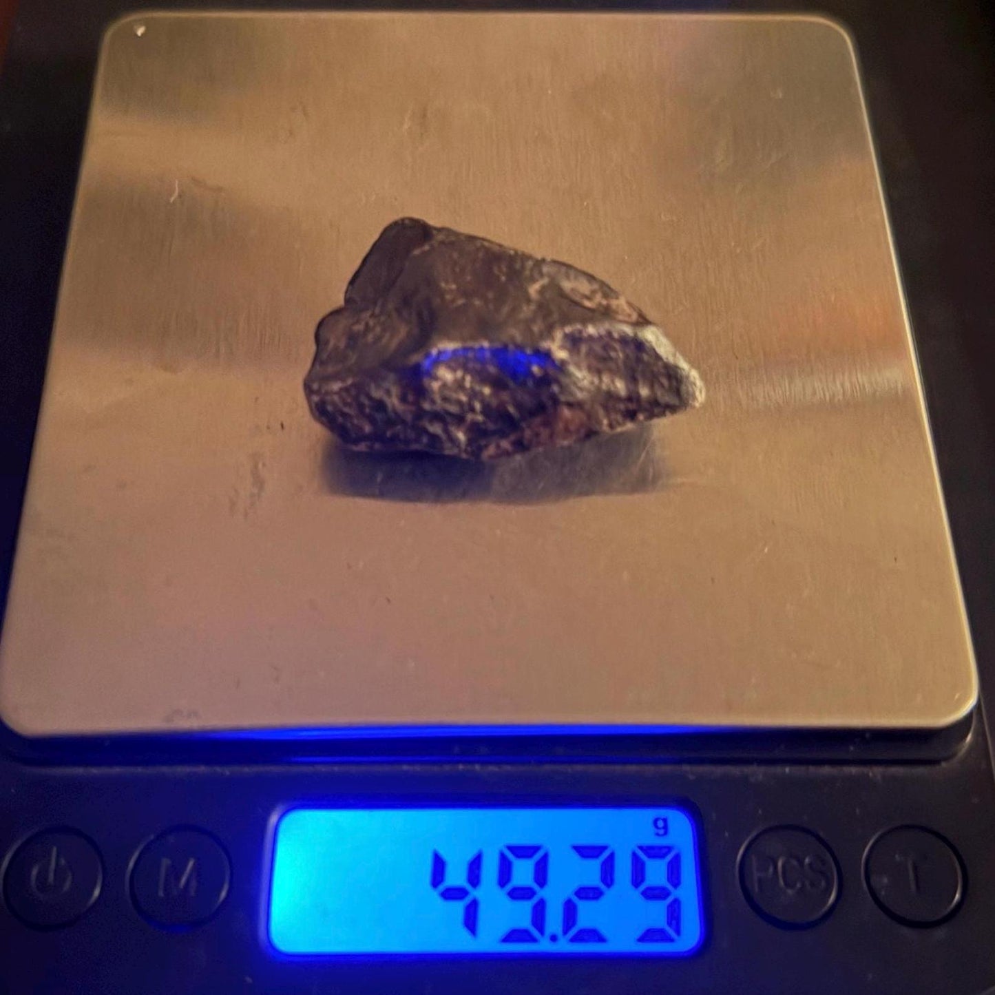 Agoudal Iron Meteorite Specimen: Sculptural Meteorite, Authentic Meteorite, IIAB Hexahedrite, 49.29 grams