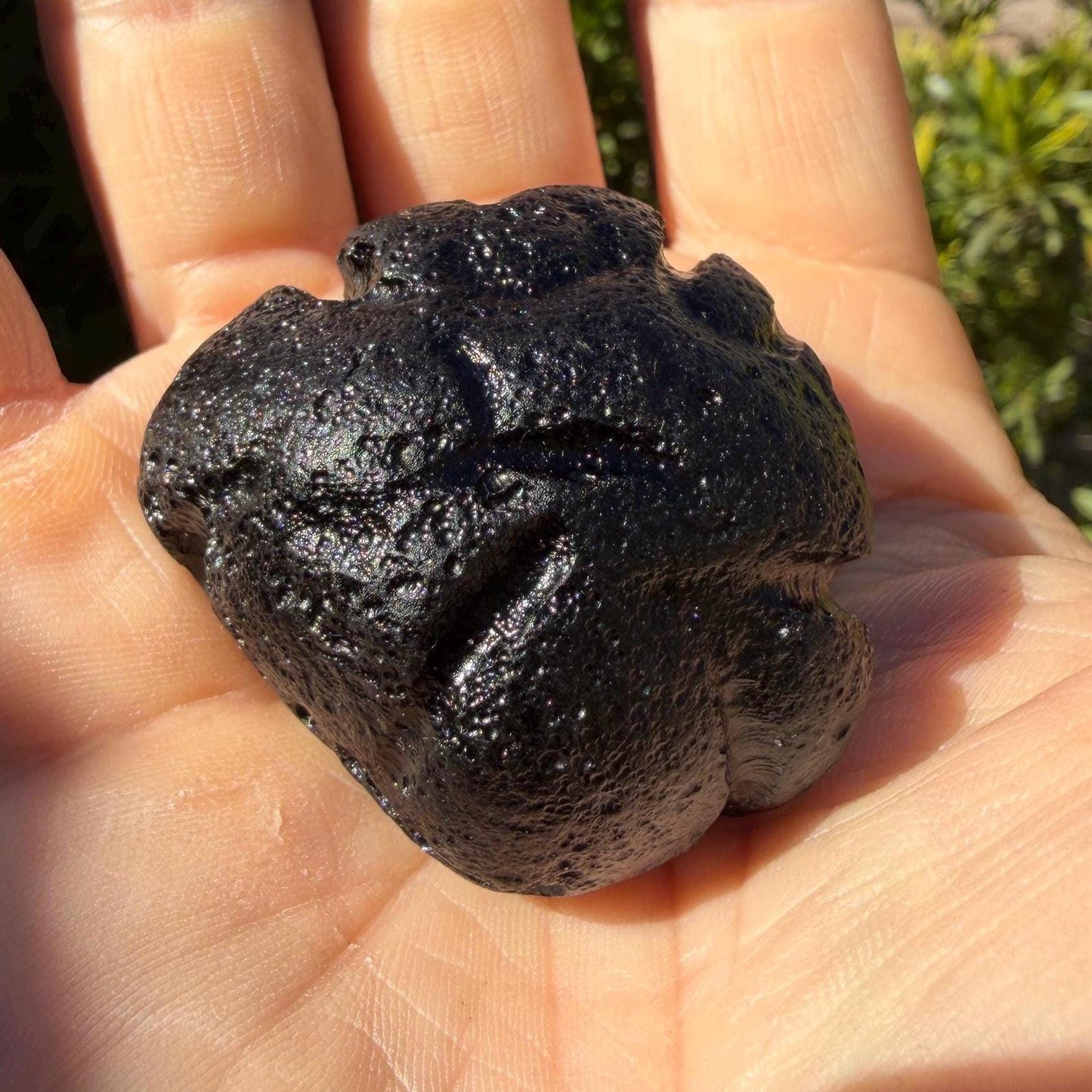 Large Philippinite Tektite, Rare Natural Impact Glass Space Stone, 55.55g