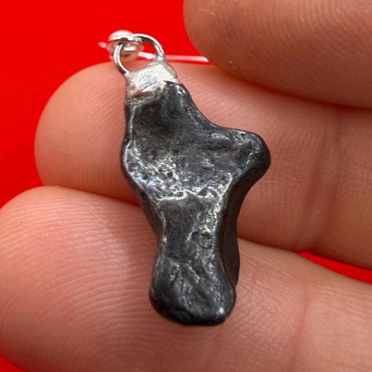 Agoudal Meteorite Dangle Earrings, Genuine Space Rock Jewelry, Sterling Silver Hooks, Handmade Cosmic Gift, 7.01 Grams