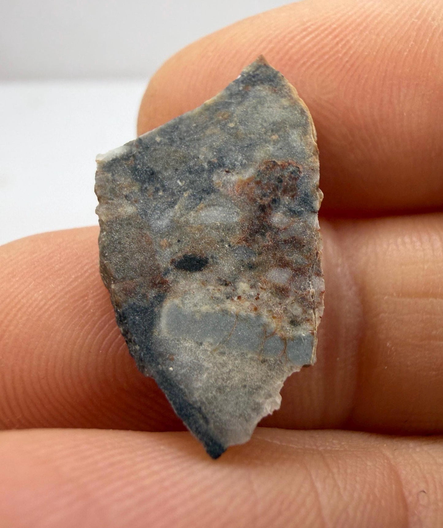 NWA 18045 Lunar Meteorite Slice Pendant, Authentic Moon Rock (Melt Breccia) in a Stainless Steel Window Pendant, 1.39g