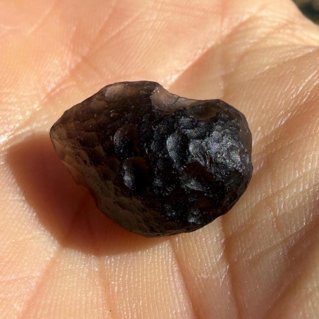Saffordite Stone: Rare Cintamani, Arizona Tektite -3.14 Grams
