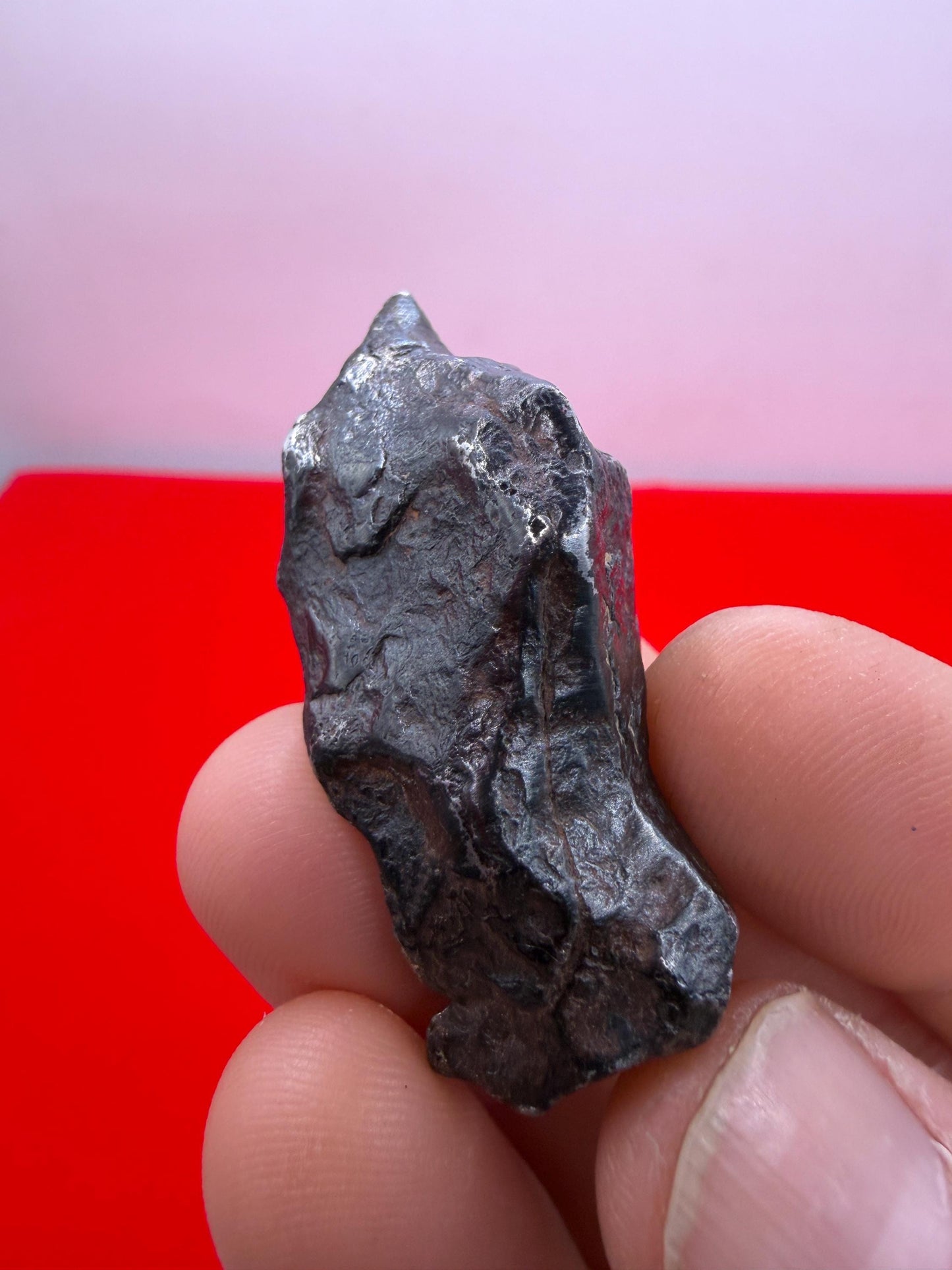 Agoudal Iron Meteorite Specimen: 46.28g, IIAB Hexahedrite, Morocco