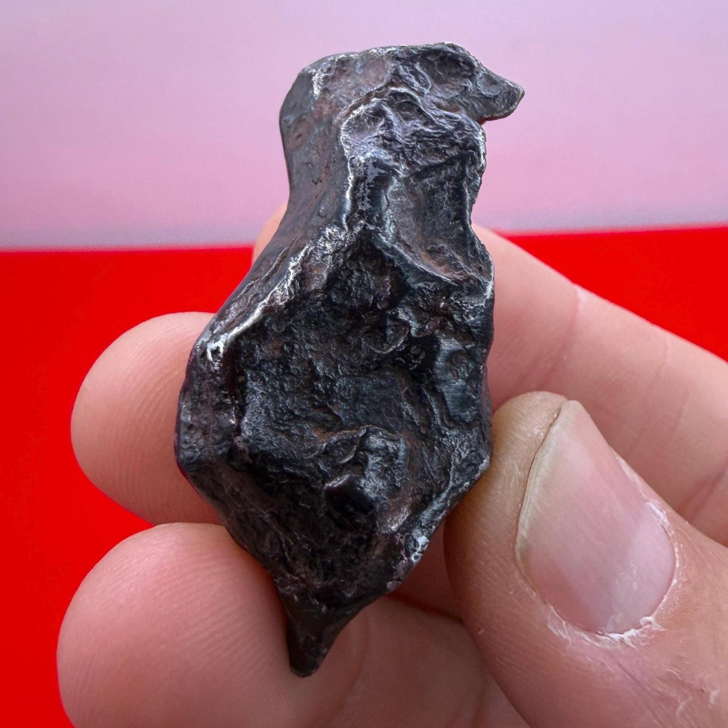 Agoudal Iron Meteorite Specimen: 46.28g, IIAB Hexahedrite, Morocco