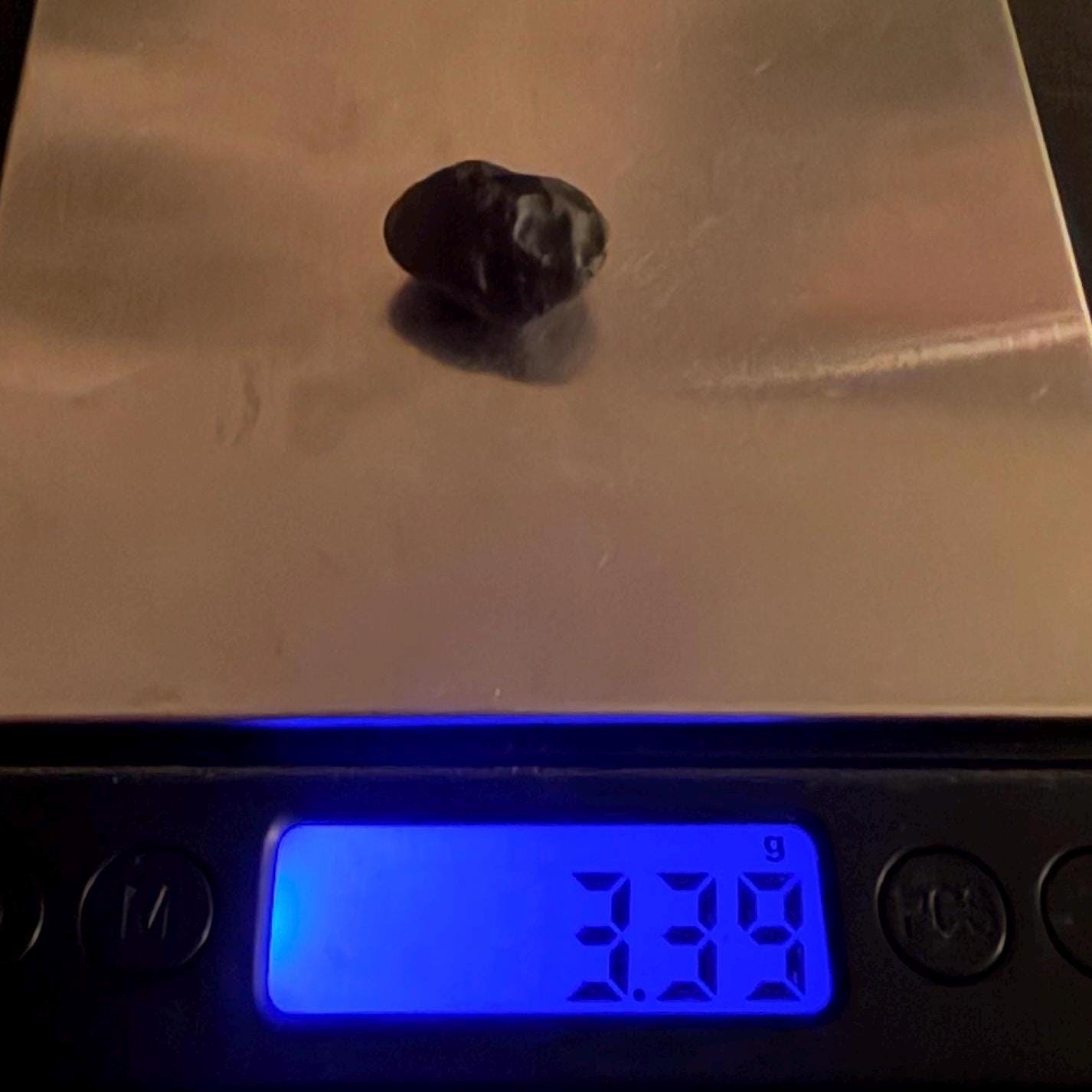 Saffordite Stone: Rare Cintamani, Arizona Tektite -3.39 Grams