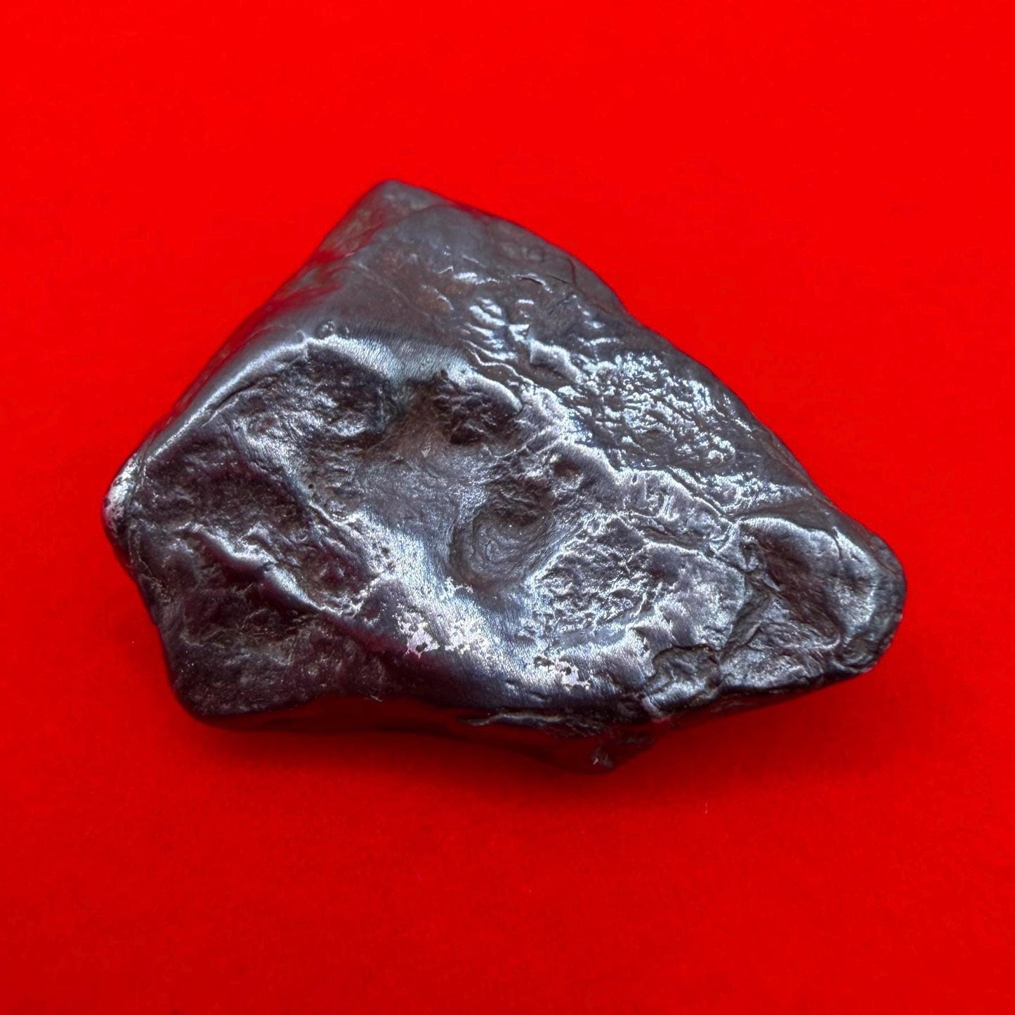 Agoudal Iron Meteorite Specimen: Authentic Meteorite, IIAB Hexahedrite, 7.42 grams