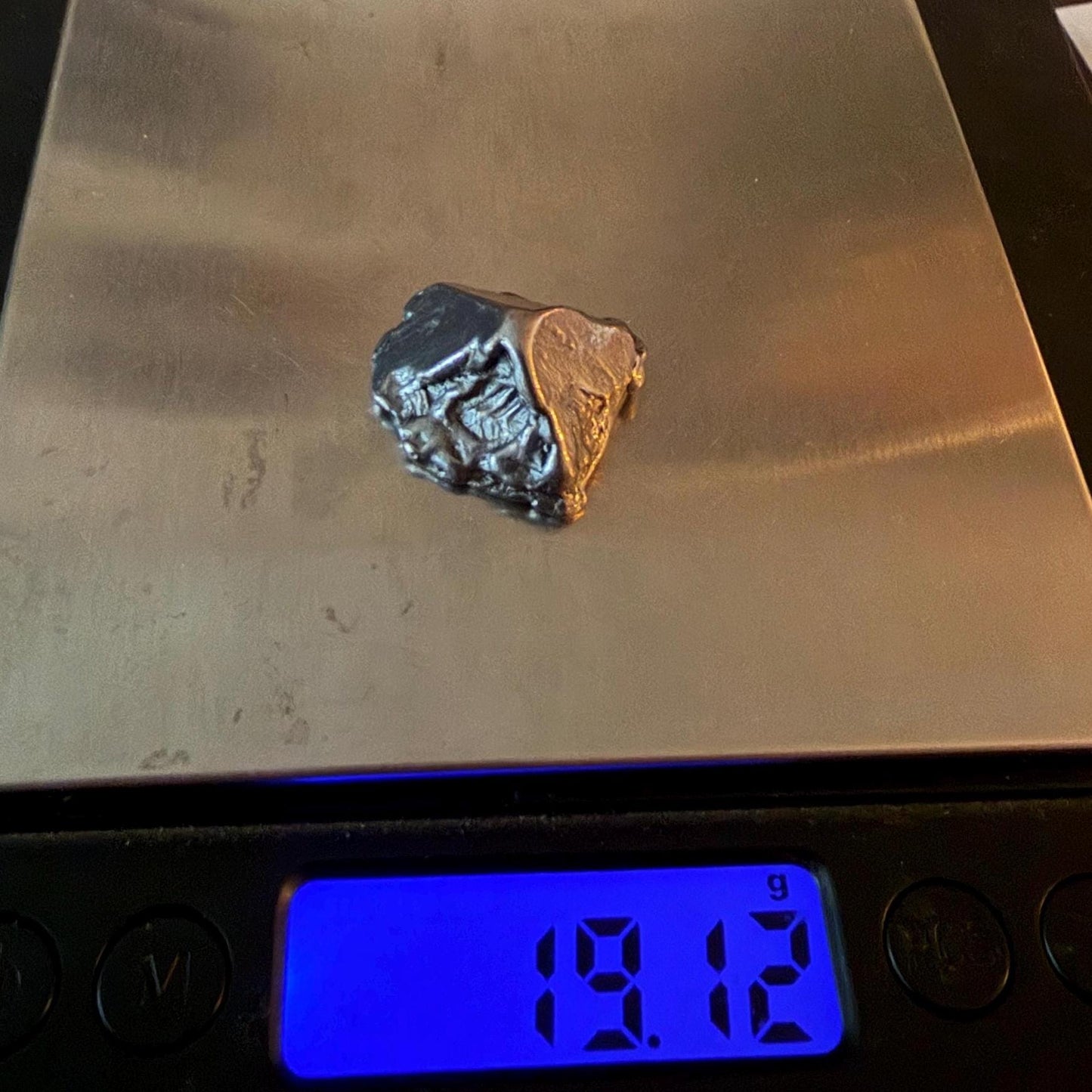 Aletai Iron-Nickel Meteorite Specimen: Natural Meteorite Pyramid, Astronomy Gift, 19.12 grams