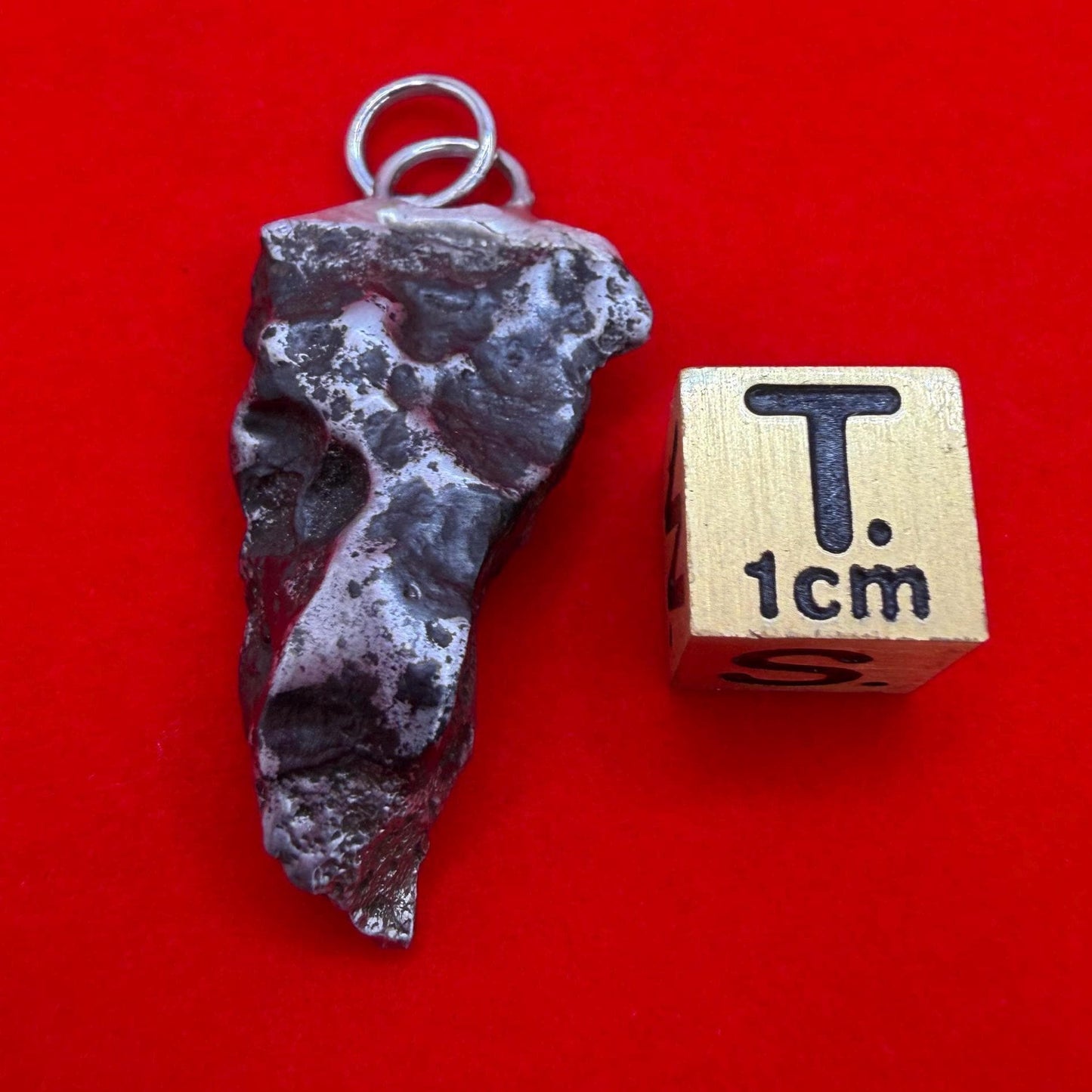 Sikhote-Alin Iron Meteorite Pendant: Astronomy Space Gift, 9.51g