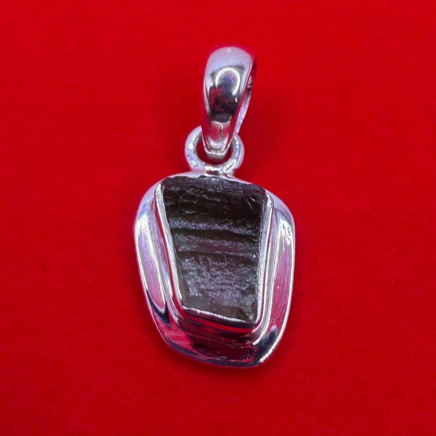 Authentic Moldavite Tektite Pendant: Czech Republic, Reiki Energy, 1.99 gram