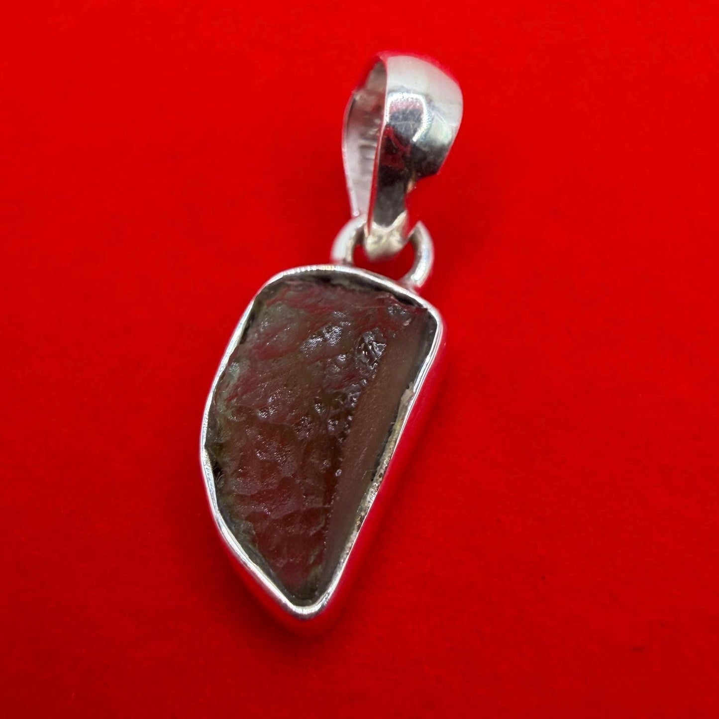 Authentic Moldavite Tektite Pendant: Czech Republic, Reiki Energy, 1.52 gram