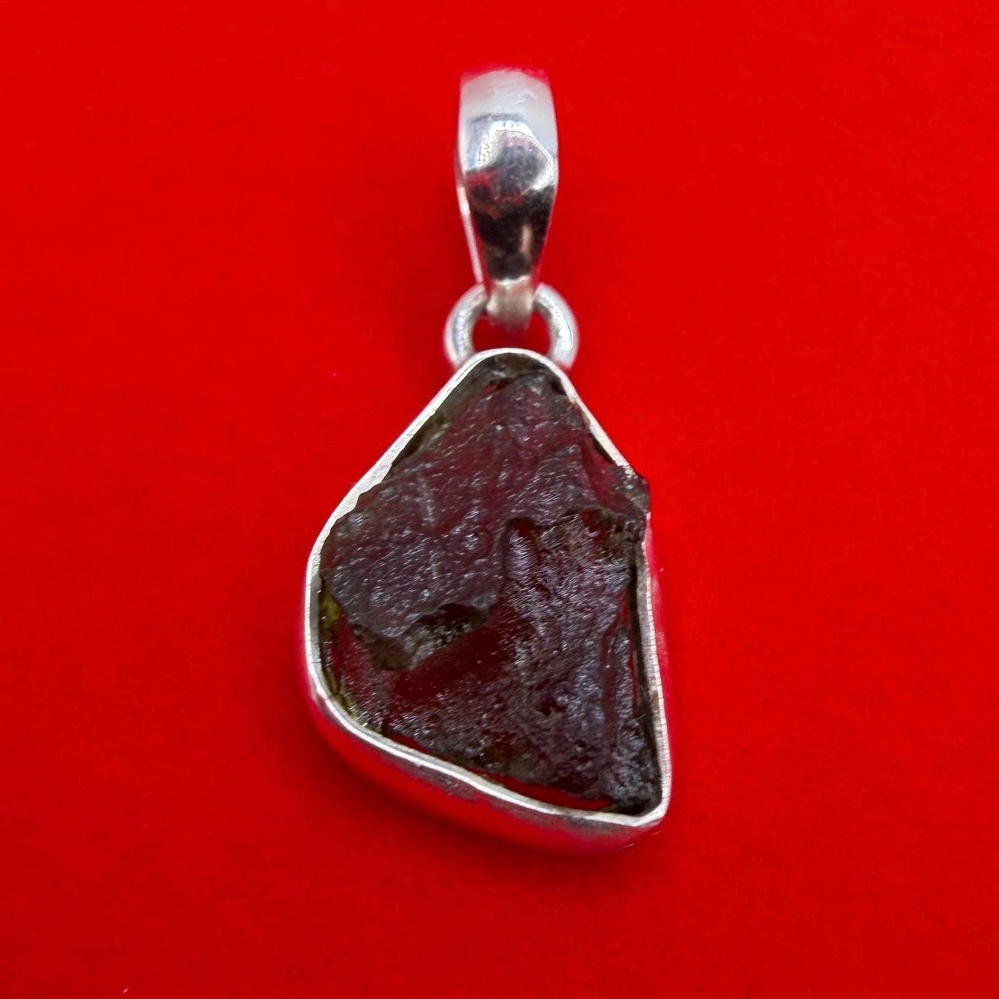 Authentic Moldavite Tektite Pendant: Czech Republic, Reiki Energy, 1.83 gram
