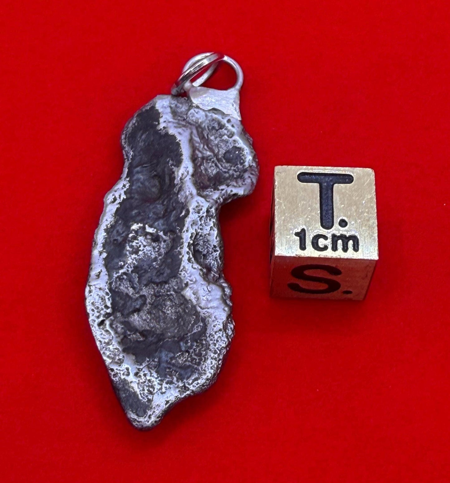 Sikhote-Alin Iron Meteorite Pendant: Astronomy Space Gift, 8.35g