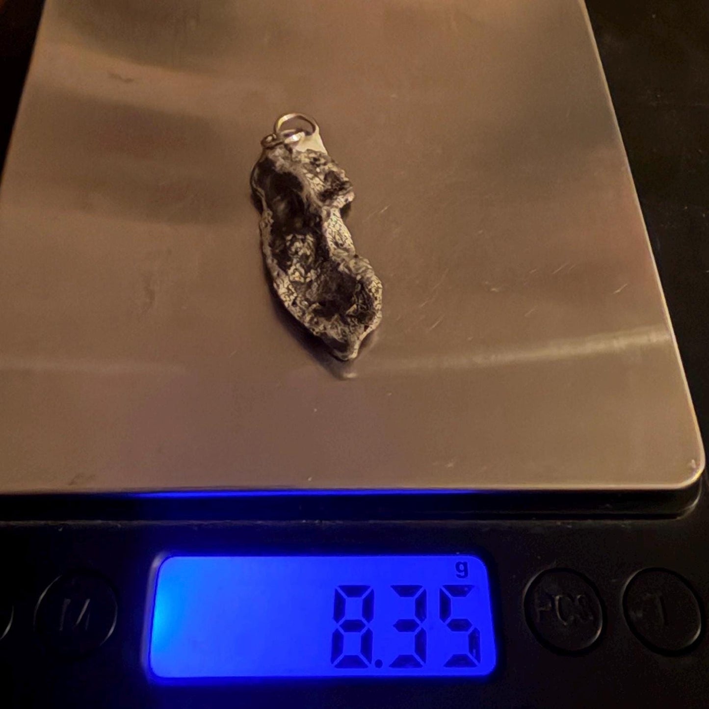 Sikhote-Alin Iron Meteorite Pendant: Astronomy Space Gift, 8.35g