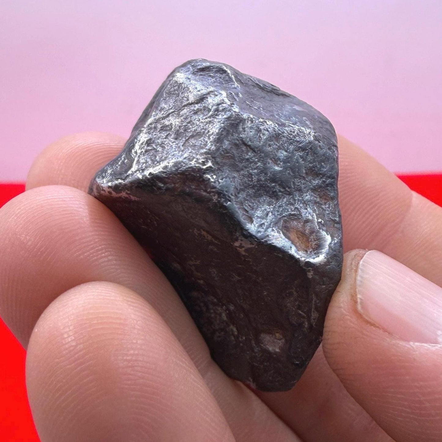 Agoudal Iron Meteorite Specimen: 56.01g, IIAB Hexahedrite, Morocco