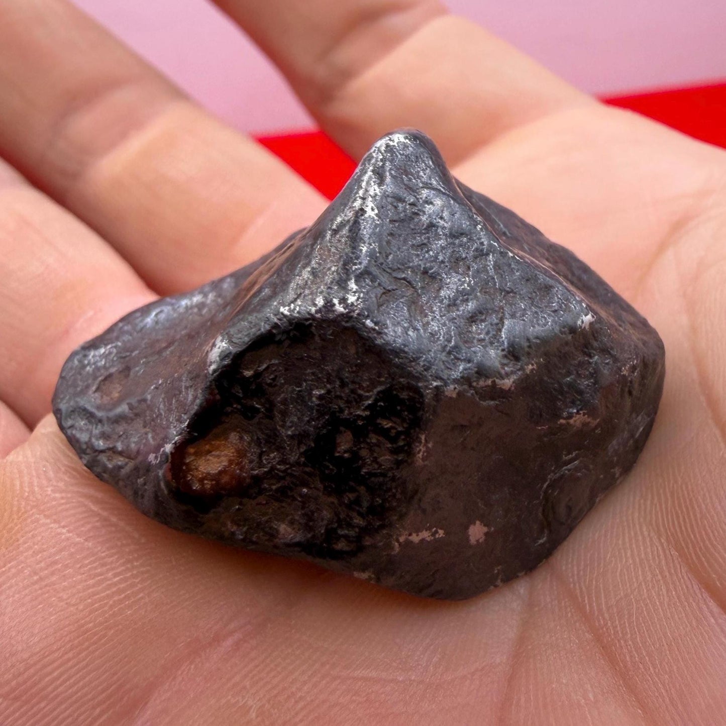 Agoudal Iron Meteorite Specimen: 56.01g, IIAB Hexahedrite, Morocco