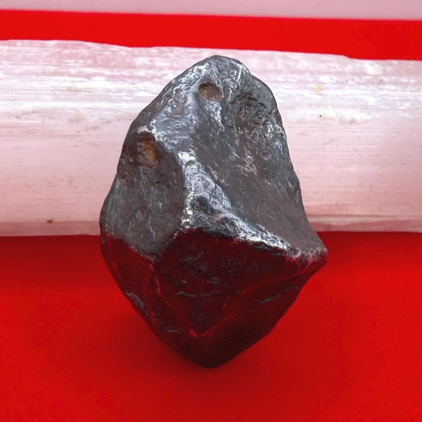 Agoudal Iron Meteorite Specimen: 56.01g, IIAB Hexahedrite, Morocco