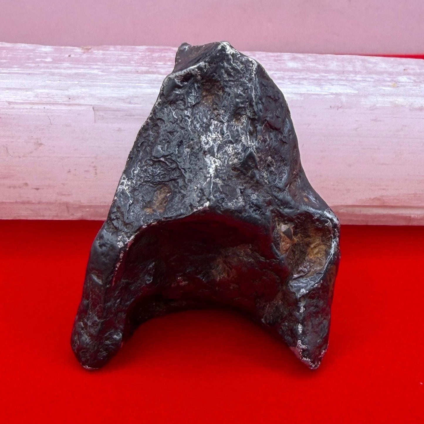 Agoudal Iron Meteorite Specimen: Sculptural Meteorite, Authentic Meteorite, IIAB Hexahedrite, 80.60 grams