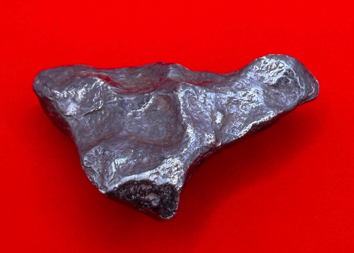 Agoudal Iron Meteorite Specimen: Sculptural Meteorite, Authentic Meteorite, IIAB Hexahedrite, 110.41 grams