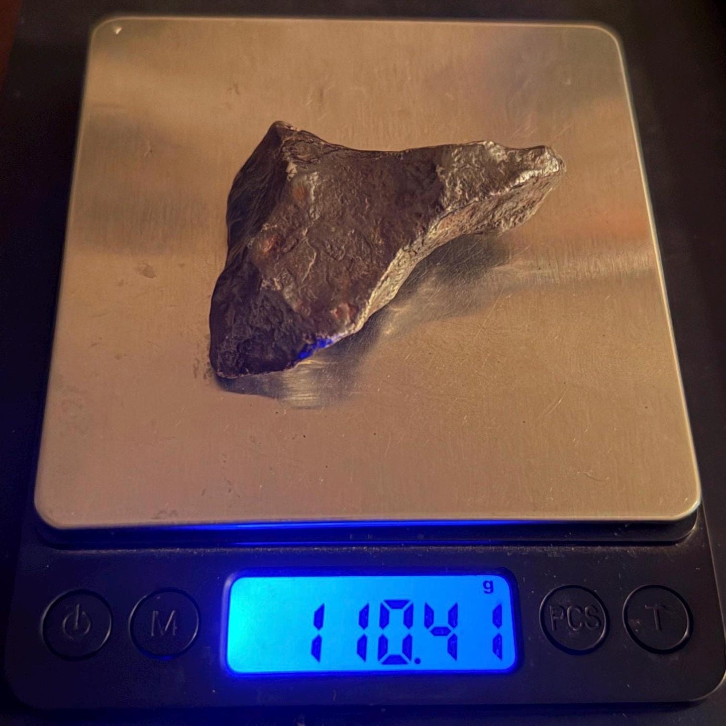 Agoudal Iron Meteorite Specimen: Sculptural Meteorite, Authentic Meteorite, IIAB Hexahedrite, 110.41 grams