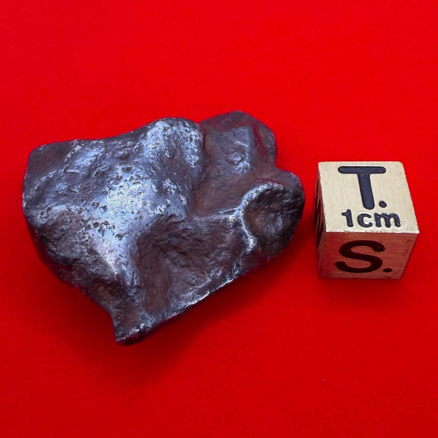 Agoudal Iron Meteorite Specimen: Authentic Meteorite, IIAB Hexahedrite, 41.25 grams