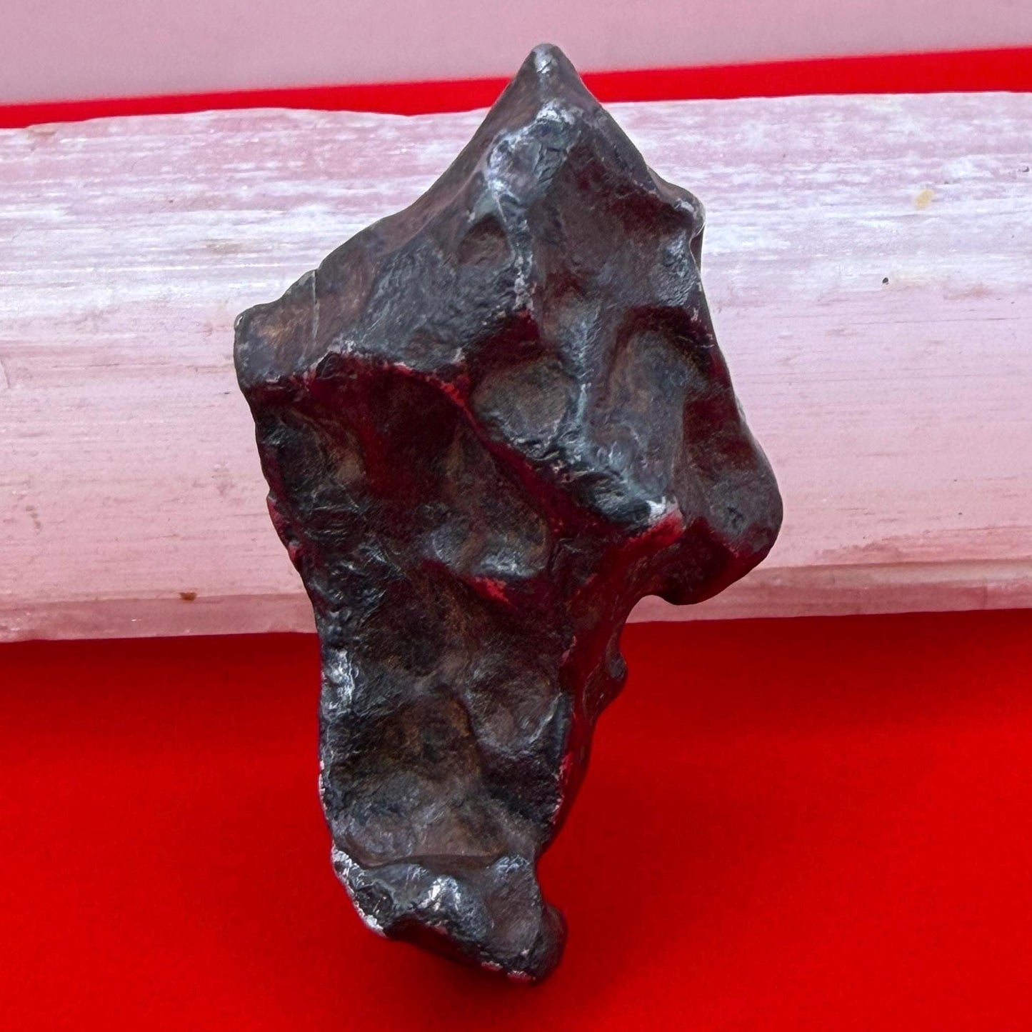 Agoudal Iron Meteorite Specimen: Sculptural Meteorite, Authentic Meteorite, IIAB Hexahedrite, 43.29 grams