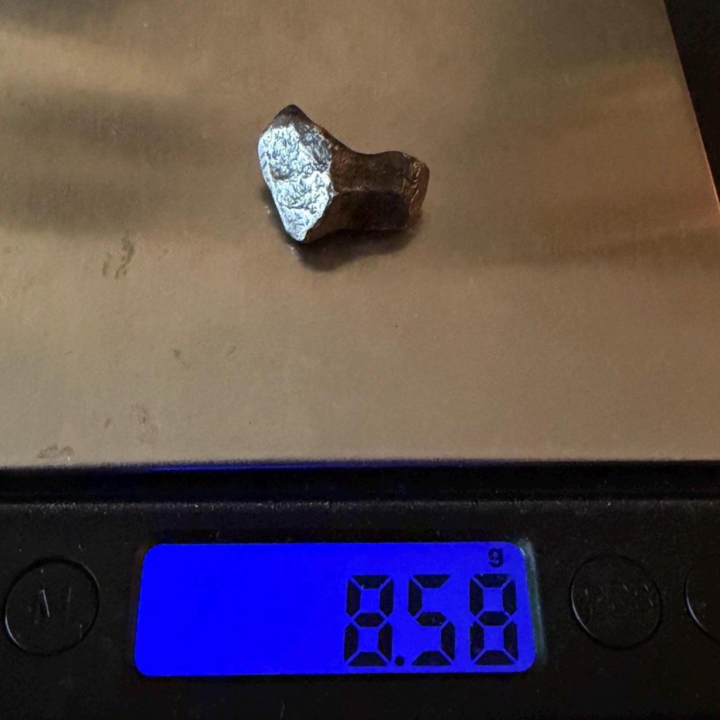 Agoudal Iron Meteorite Specimen: Authentic Meteorite, IIAB Hexahedrite, 8.58 grams