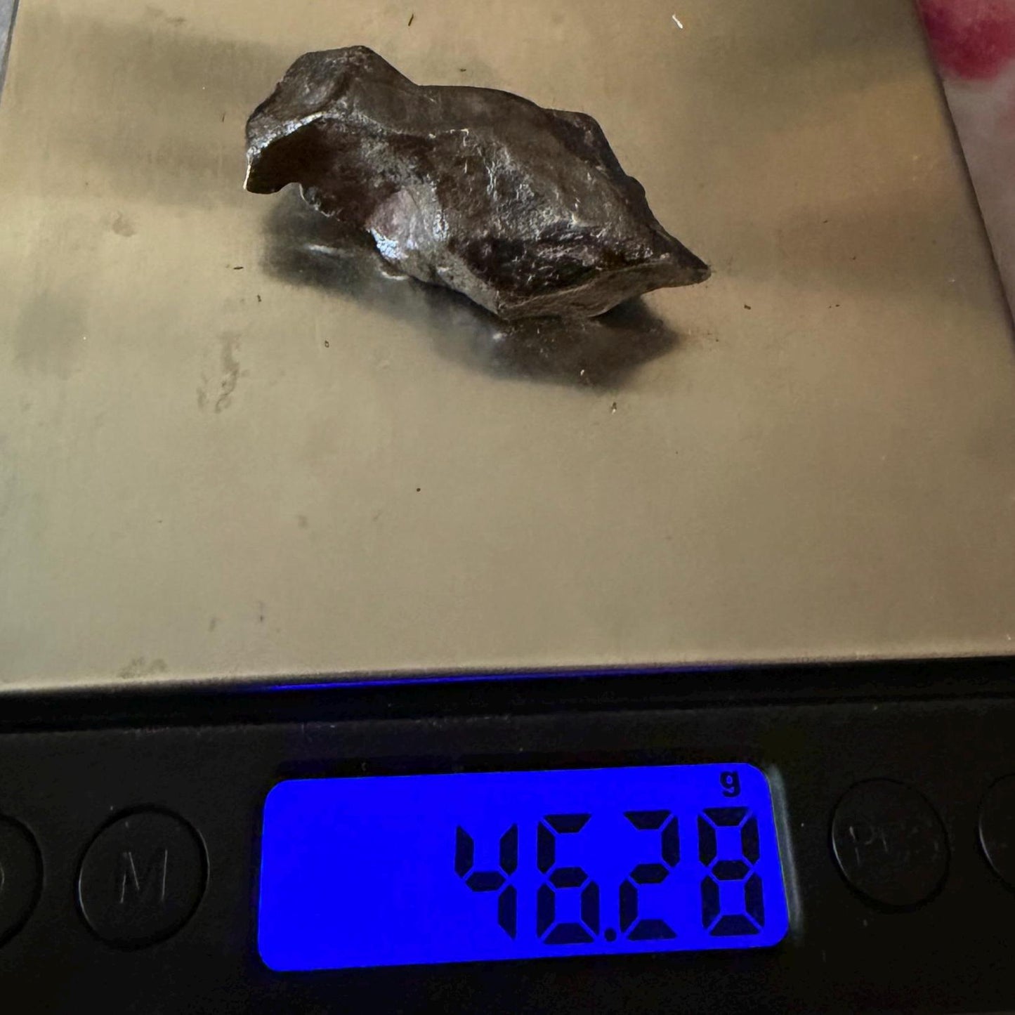 Agoudal Iron Meteorite Specimen: 46.28g, IIAB Hexahedrite, Morocco