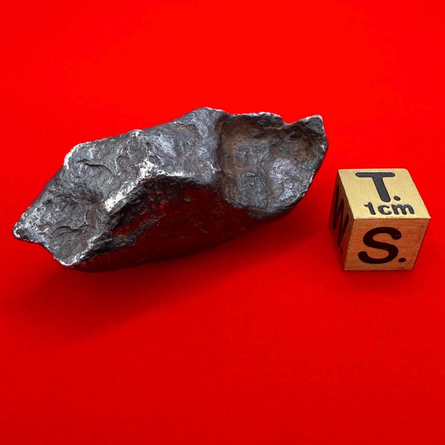 Agoudal Iron Meteorite Specimen: 46.28g, IIAB Hexahedrite, Morocco