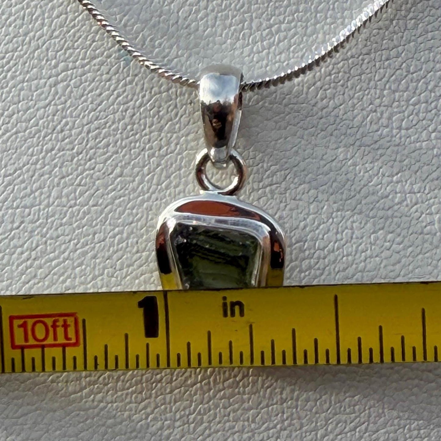 Authentic Moldavite Tektite Pendant: Czech Republic, Reiki Energy, 1.99 gram