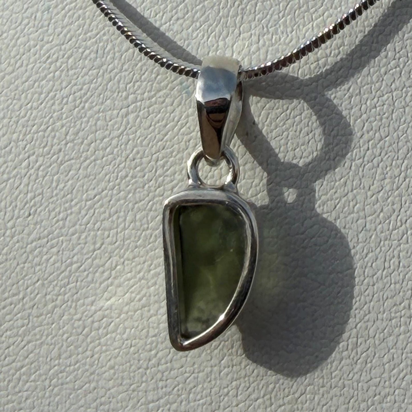 Authentic Moldavite Tektite Pendant: Czech Republic, Reiki Energy, 1.52 gram