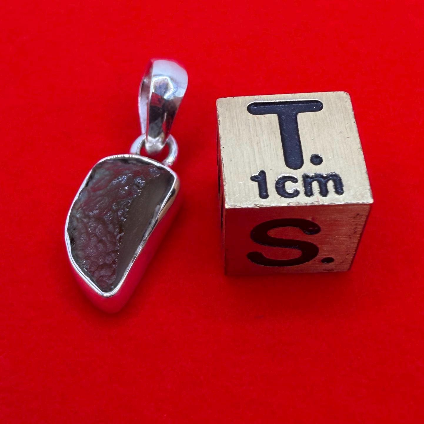 Authentic Moldavite Tektite Pendant: Czech Republic, Reiki Energy, 1.52 gram