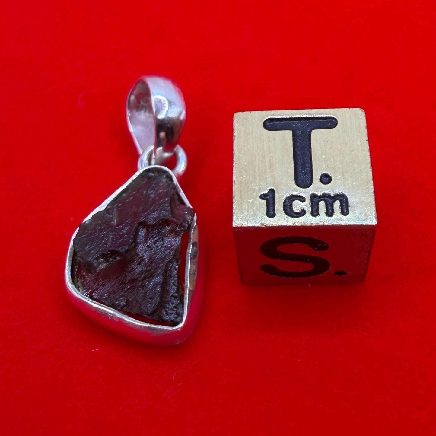 Authentic Moldavite Tektite Pendant: Czech Republic, Reiki Energy, 1.83 gram